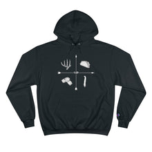 Load image into Gallery viewer, Trophy 4 Square - Tines, Tacos, Toms &amp; Tamales (Whitetail) - Champion Hoodie
